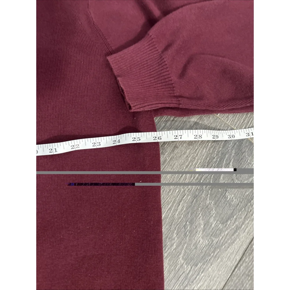 Dockers Men’s 3XLT 1/4 Zip Maroon Sweater 100% Cotton